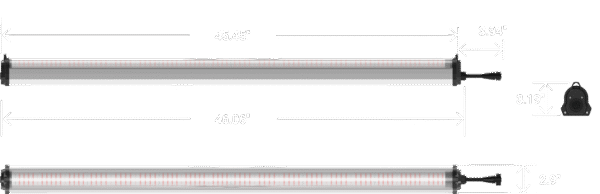 undercanopylight, under canopy light, under canopy light red, red spectrum under canopy light, 8ft Under Canopy Light red, Under Canopy Light LED
