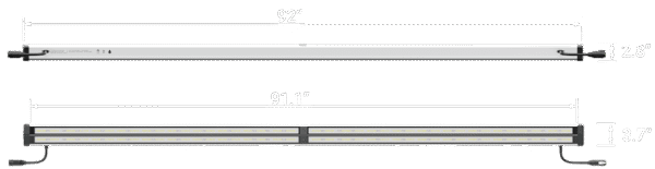 under canopy grow lights, dual channel under canopy grow light, canopy light, canopy lighting, blue canopy light, red canopy light, dimmable canopy light, 8ft under canopy light gen4, 8ft canopy grow light gen4, under canopy lights red