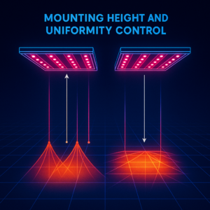 5 Ways to Improve LED Light Uniformity & Mounting Height 2 LEDgrowlightheightoptimizationillustration