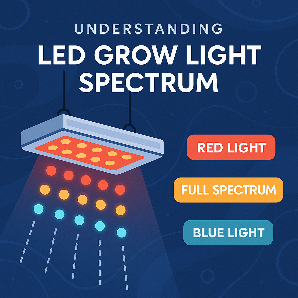 LED grow light spectrum, full spectrum LED grow lights, multi-channel spectrum control, wavelength effects on strains, blue red ratio, far-red spectrum, UV spectrum, spectrum steering, light quality indoor growing, photobiology indoor strains, full spectrum vs multi-channel LED, spectrum optimization for strains