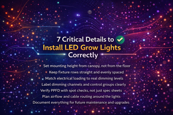 install LED grow lights correctly, install LED grow lights