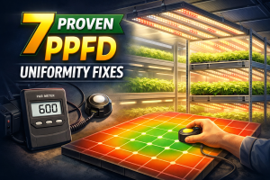 PPFD uniformity, PPFD uniformity formula, PPFD uniformity standard