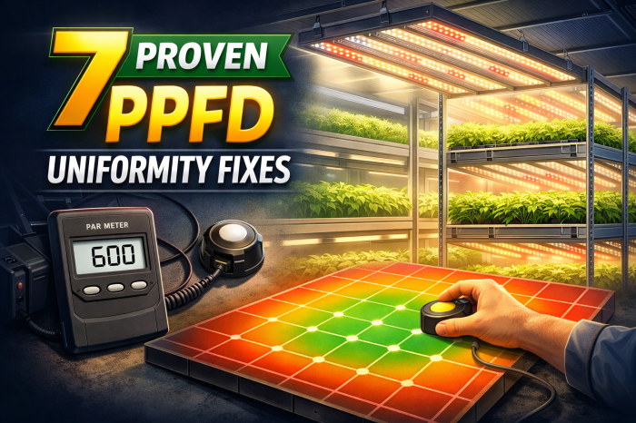 PPFD uniformity, PPFD uniformity formula, PPFD uniformity standard