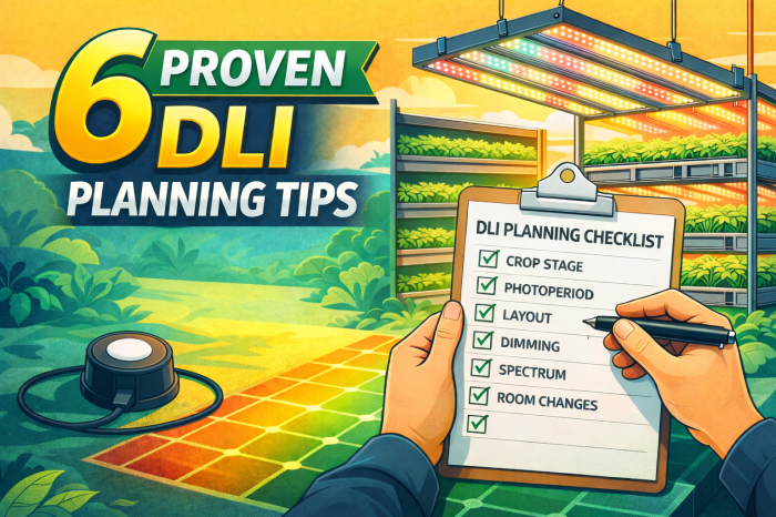 DLI planning, daily light integral, DLI for indoor growers, indoor cultivation lighting