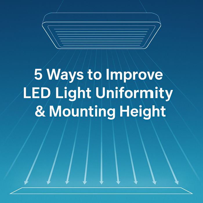 light uniformity, PPFD uniformity, mounting height, photon distribution