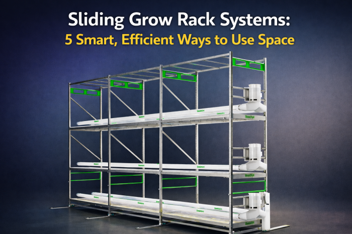 sliding grow rack