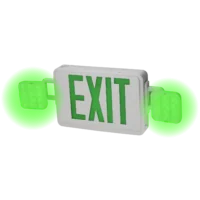 Exit Green Light Sign Combo, ul listed exit green light sign combo, green sign with green light, ul listed green sign