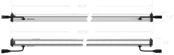 undercanopylight, under canopy light, under canopy light red, red spectrum under canopy light, 8ft Under Canopy Light red, under canopy LED grow light