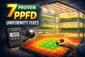 PPFD uniformity, PPFD uniformity formula, PPFD uniformity standard