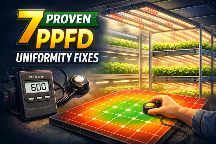 PPFD uniformity, PPFD uniformity formula, PPFD uniformity standard